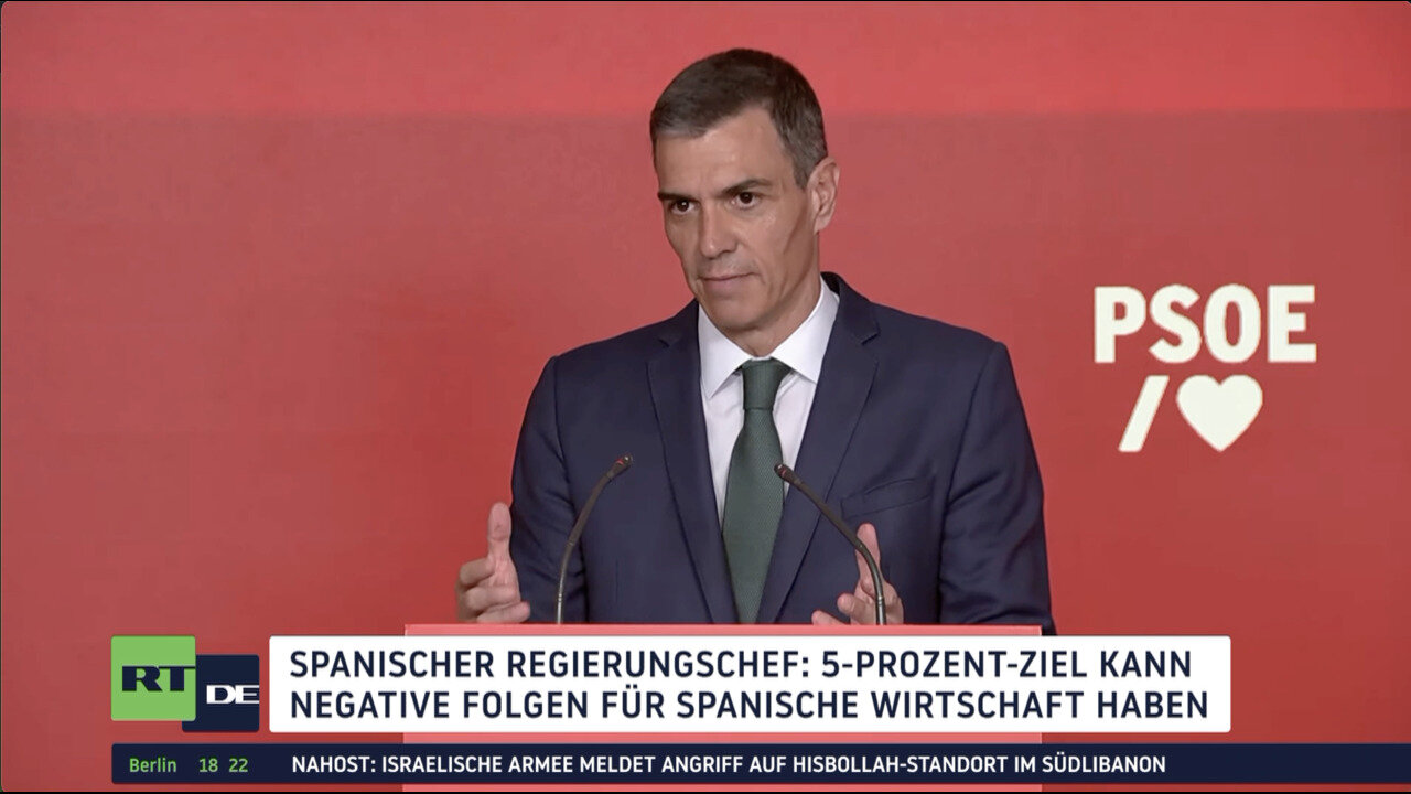 Spanischer Regierungschef: Fünf-Prozent-Ziel kann negative Folgen für spanische Wirtschaft haben