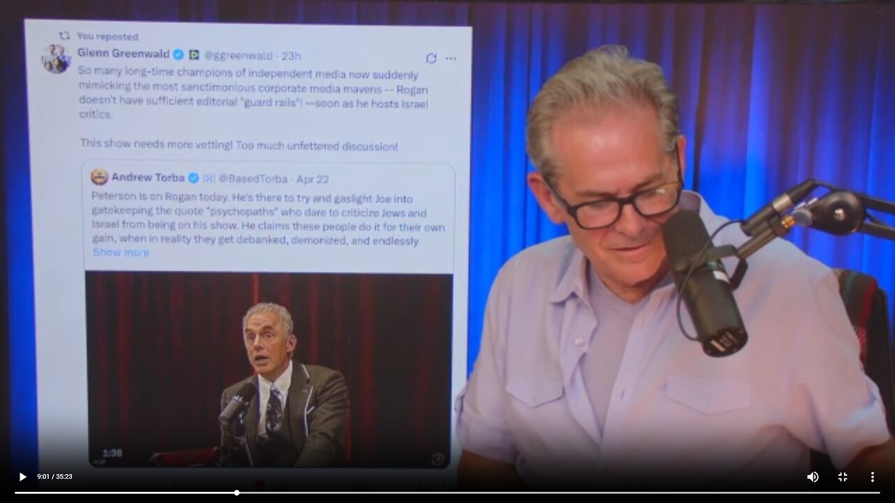 Jordan Peterson tells Joe Rogan he doesn't have sufficient guard rails after hosting Israel critics