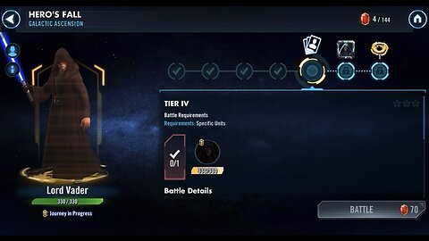Adding Another GL To The Collection: The Journey to Unlocking Lord Vader! | Really Easy Event!