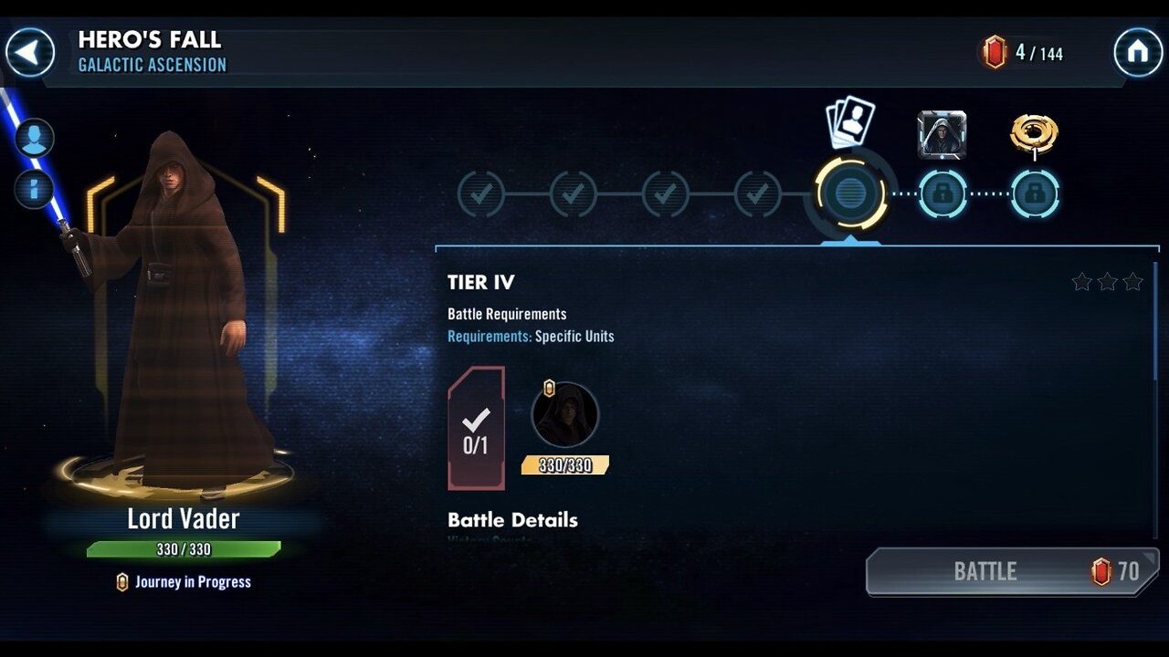 Adding Another GL To The Collection: The Journey to Unlocking Lord Vader! | Really Easy Event!