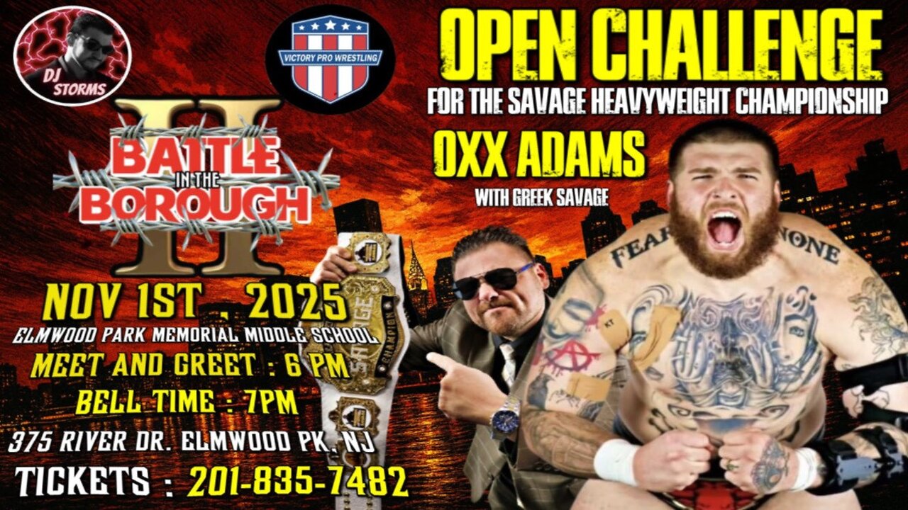 FULL MATCH: Oxx Adams' Savage Heavyweight Title Open Challenge - Battle In The Borough II 11/1/25