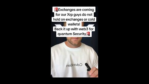 🚨Exchanges are coming for our Xrp guys do not hold on exchanges or cold wallets! 🚨