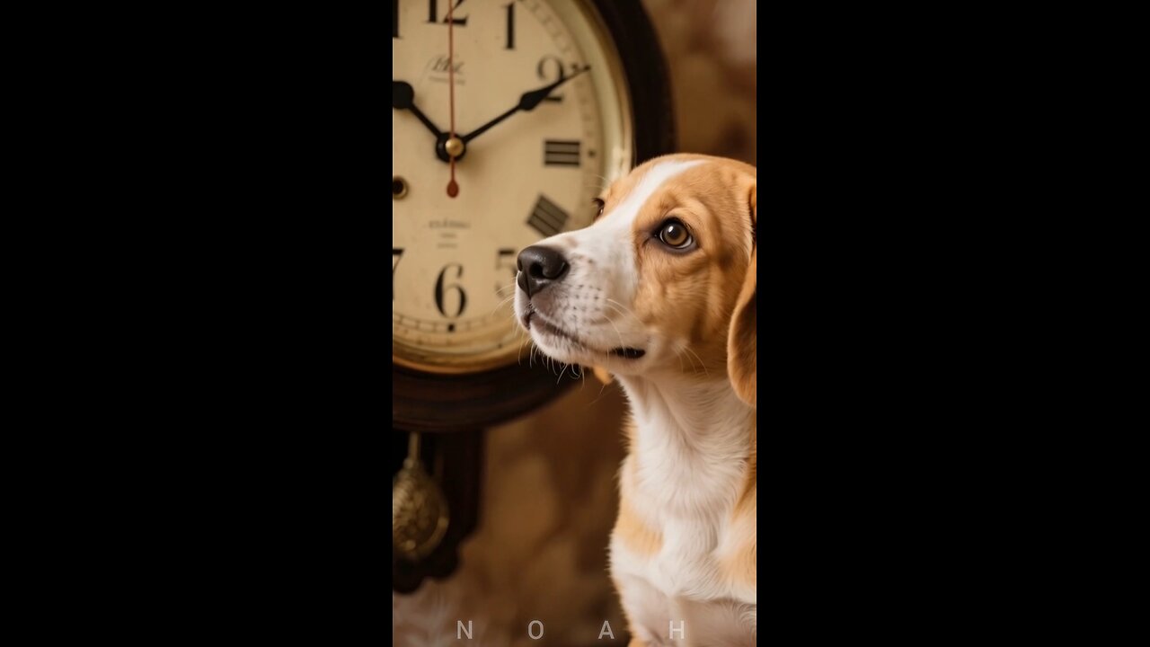 The Broken Clock and the Puppy’s Wait . #ai #viral