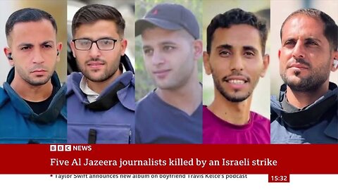 Protests over Israel's killing of journalists in Gaza | BBC News