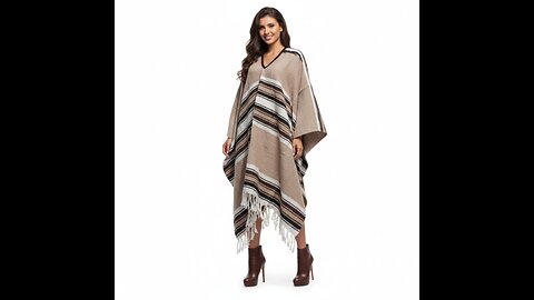 🎃🦃🌨️🌲🍾🎇☃️Sandy 💛Sharpshooter Clint Eastwood Style Western Party Diamond Design Poncho💛 🎃🦃🌨️🌲🍾🎇☃️
