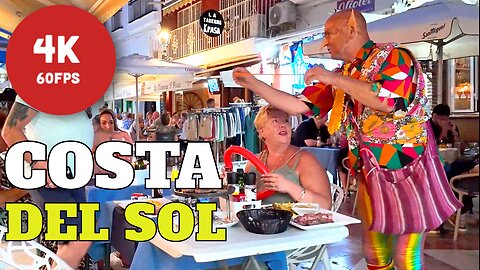 Benalmadena to Torremolinos Summer Night Walk [Spain 4K] Costa del Sol