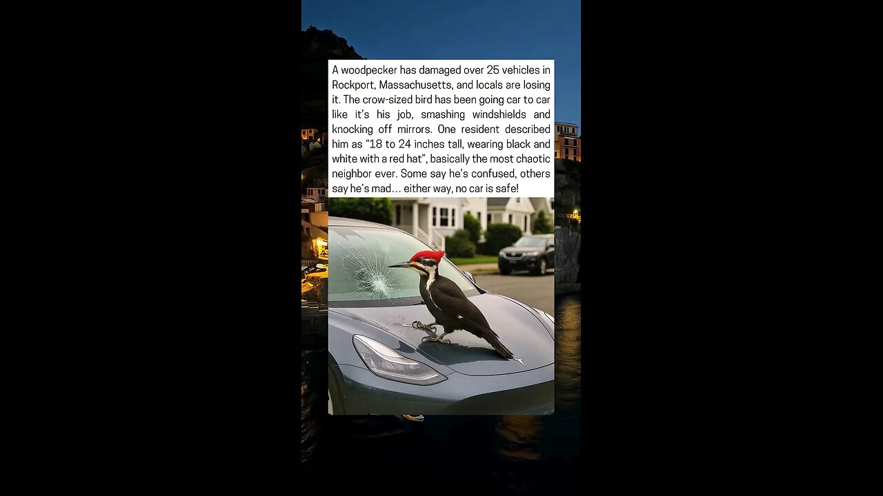 Woodpecker Causes Chaos In Town