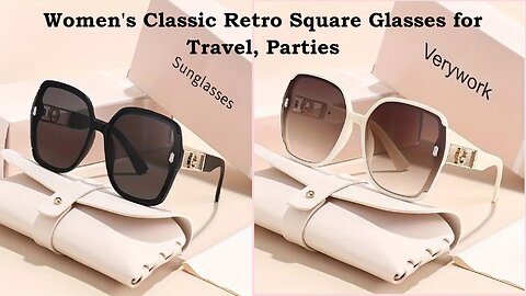 Woman reviews about this Verywork Women's Classic Retro Square Glasses for Travel, Parties