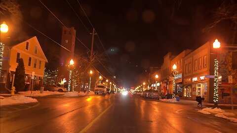 Stouffville Ontario Canada - Driving through Whitchurch-Stouffville during Christmas Time
