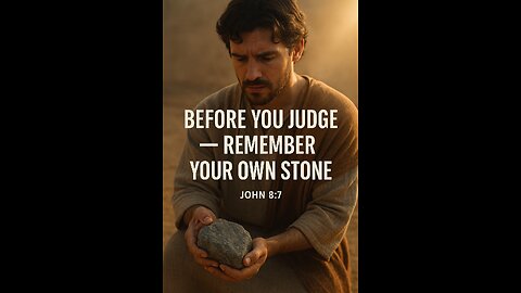 “Before You Judge — Remember Your Own Stone”