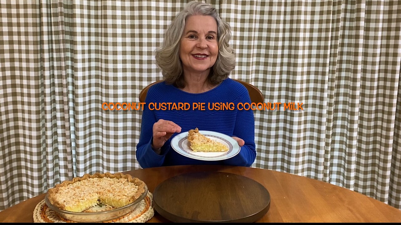 Coconut Custard Pie using Coconut Milk is naturally Dairy Free #dairyfree