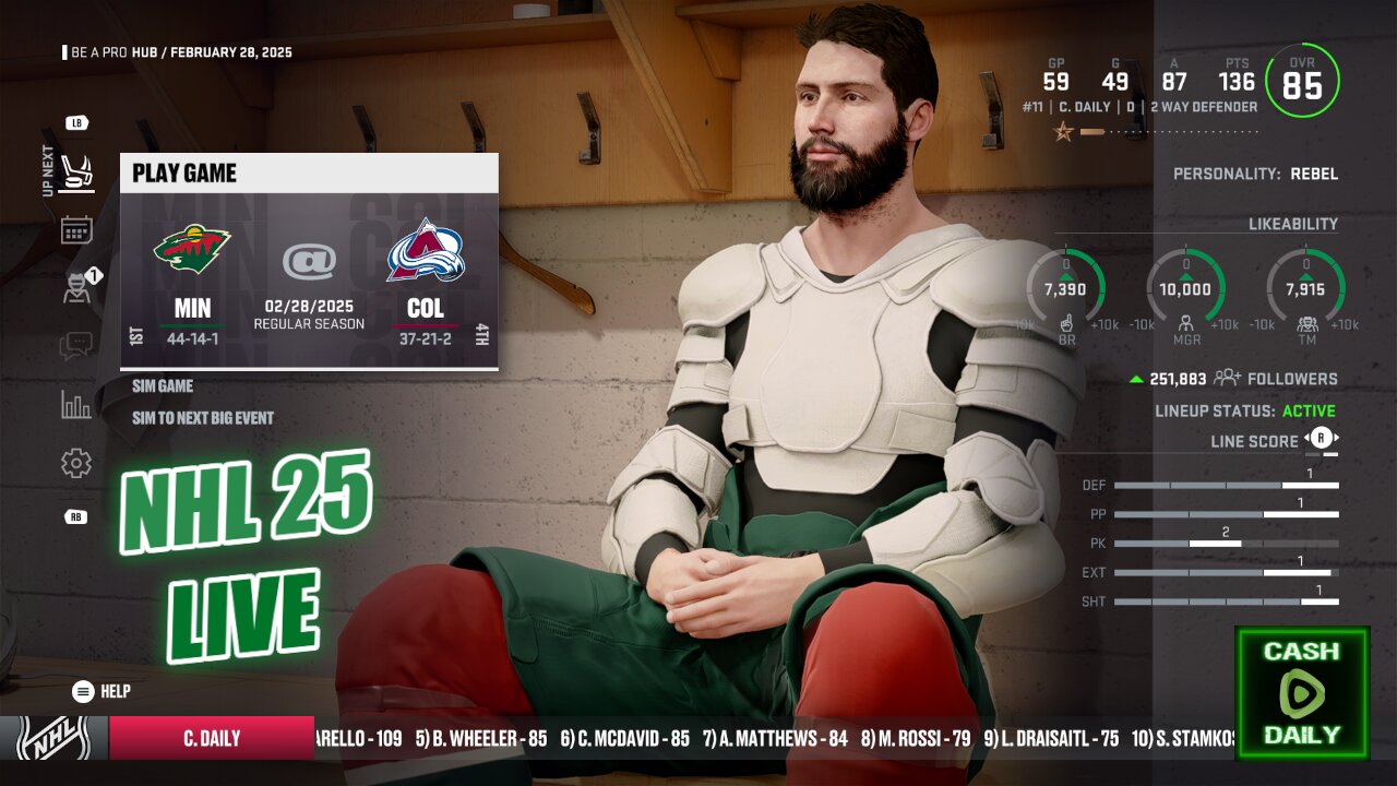 NHL 25 LIVE with Cash Daily