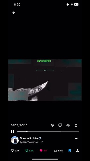 Marco Rubio 03/09/2025 smuggling gang taken down on boat