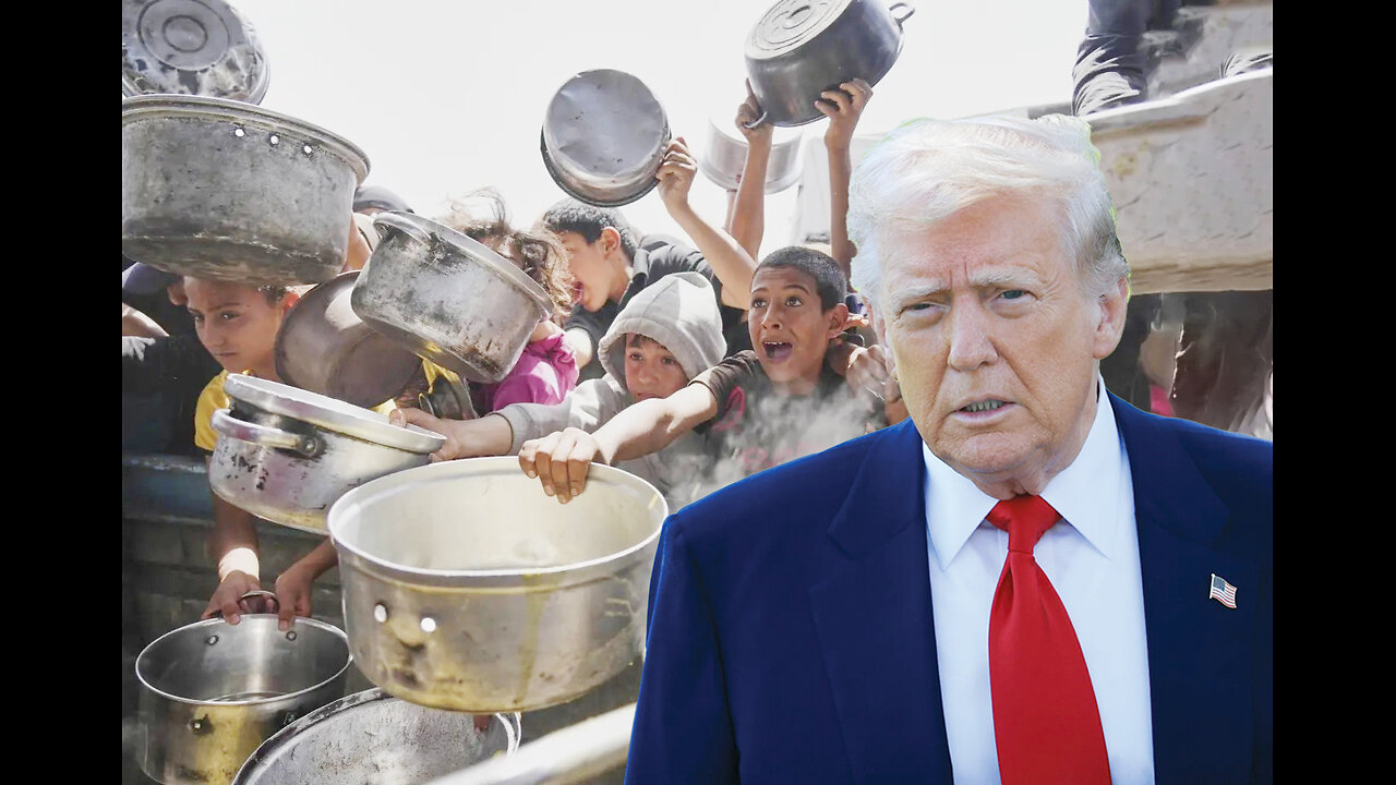 Trump asks Gazans dying of hunger to thank him? Because he starved them and sent weapons to kill them?