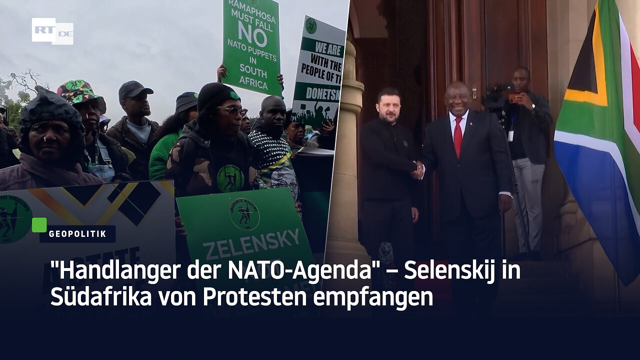 "Handlanger der NATO-Agenda" – Selenskij in Südafrika von Protesten empfangen