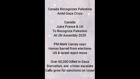 Canada Recognizes Palestine Amid Gaza Crisis