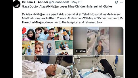 Israel bombs the house of 2 doctors killing 9 out of their 10 children
