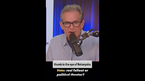 Real fallout between Trump and Netanyahu or kubuki theater ... these tests need to occur!