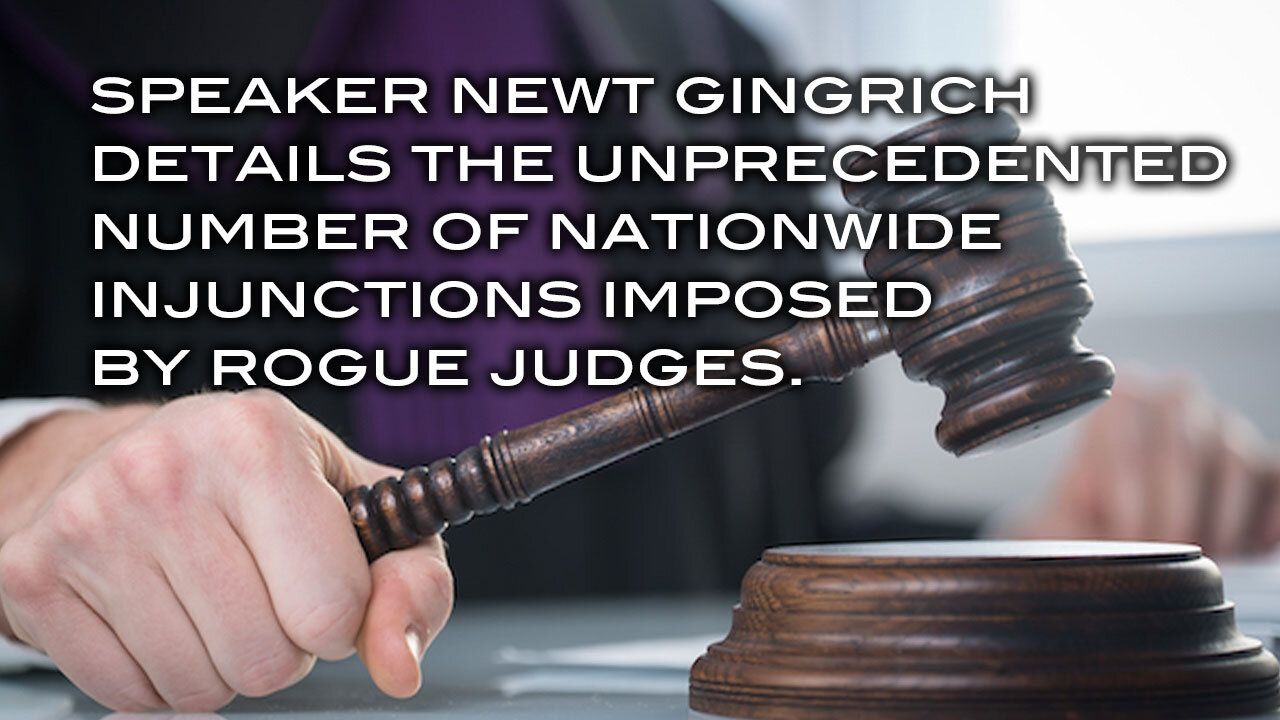 Newt Gingrich Details the Unprecedented Number of Nationwide Injunctions Imposed by Rogue Judges