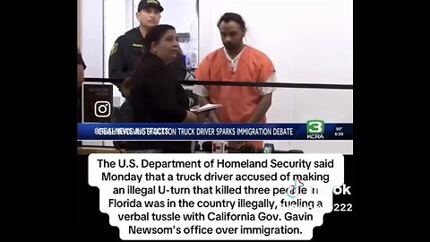 ILLEGAL-ALIEN-TRUCK DRIVER🇮🇳🛣️🚛💥🚐📸IN U-TURN-CRASH APPEARS IN CALIFORNIA COURT👨‍⚖️🏫🧟‍♂️💫