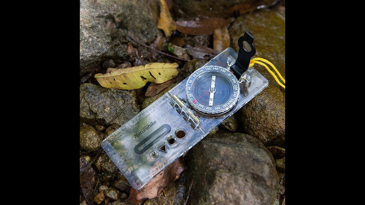 Multifunction Foldable Clear Compass, with Ruler, Magnifier & Scale, for Camping, Hiking & More