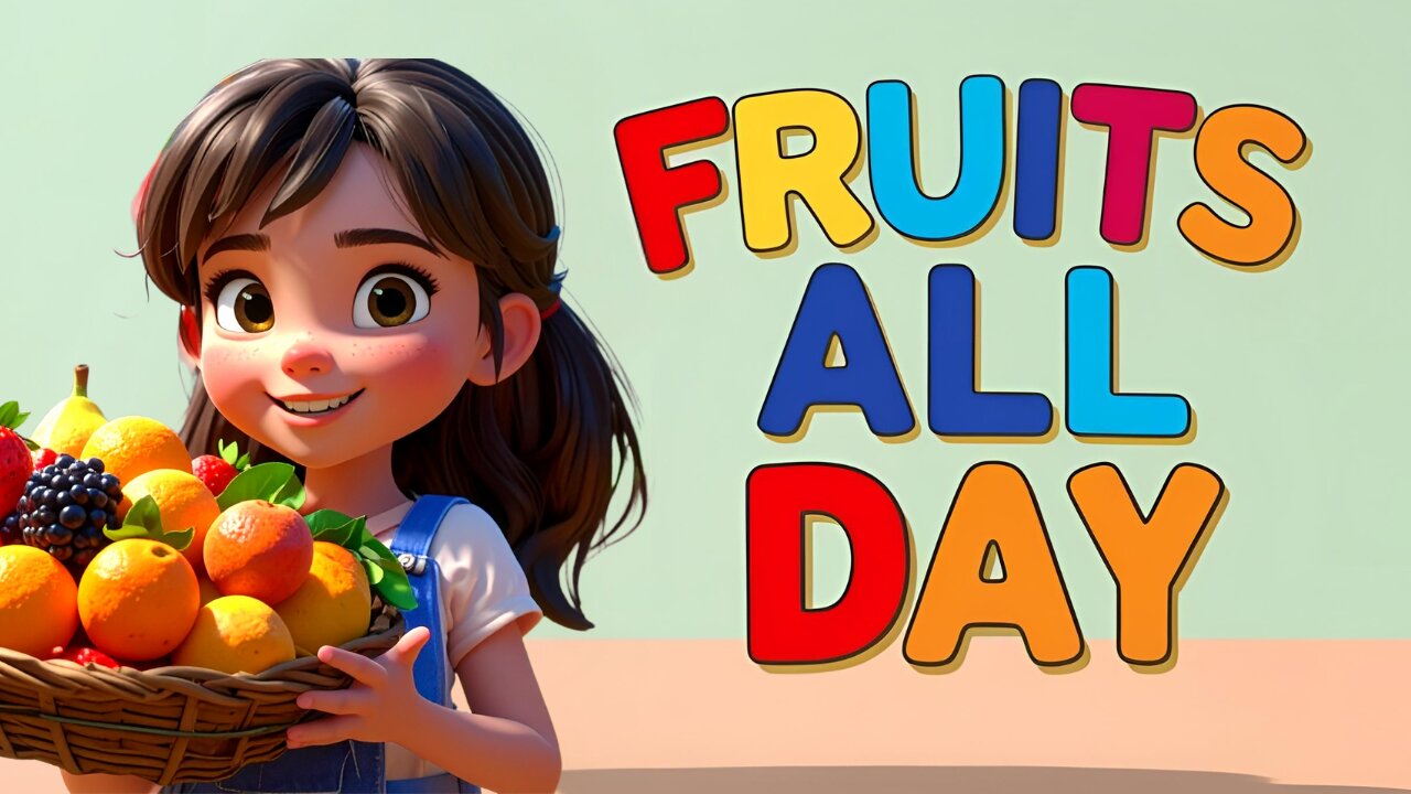 🎵 Fruits All Day! 🍎🍌 A super fun and colorful fruit song for kids!