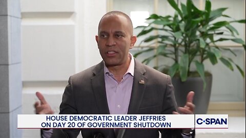 Rep Hakeem Jeffries Blames Trump For The Democrat Govt Shutdown