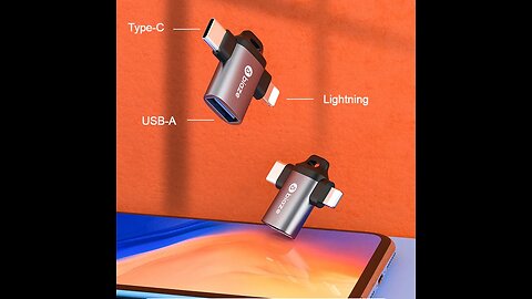 Type-C_Lightning to USB-A OTG Adapter, for Charging & Data Sync