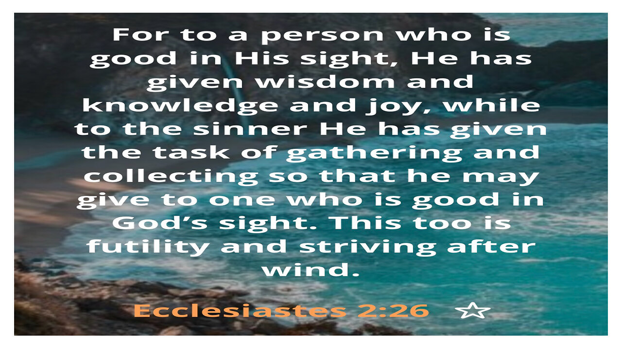 The Word Daily Devotional - July 19th, 2026 - Ecclesiastes 2:26