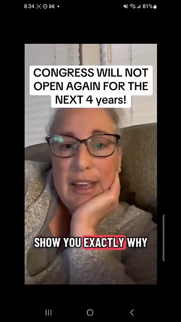 Congress Will Not Open Again For The Next 4 Years!?