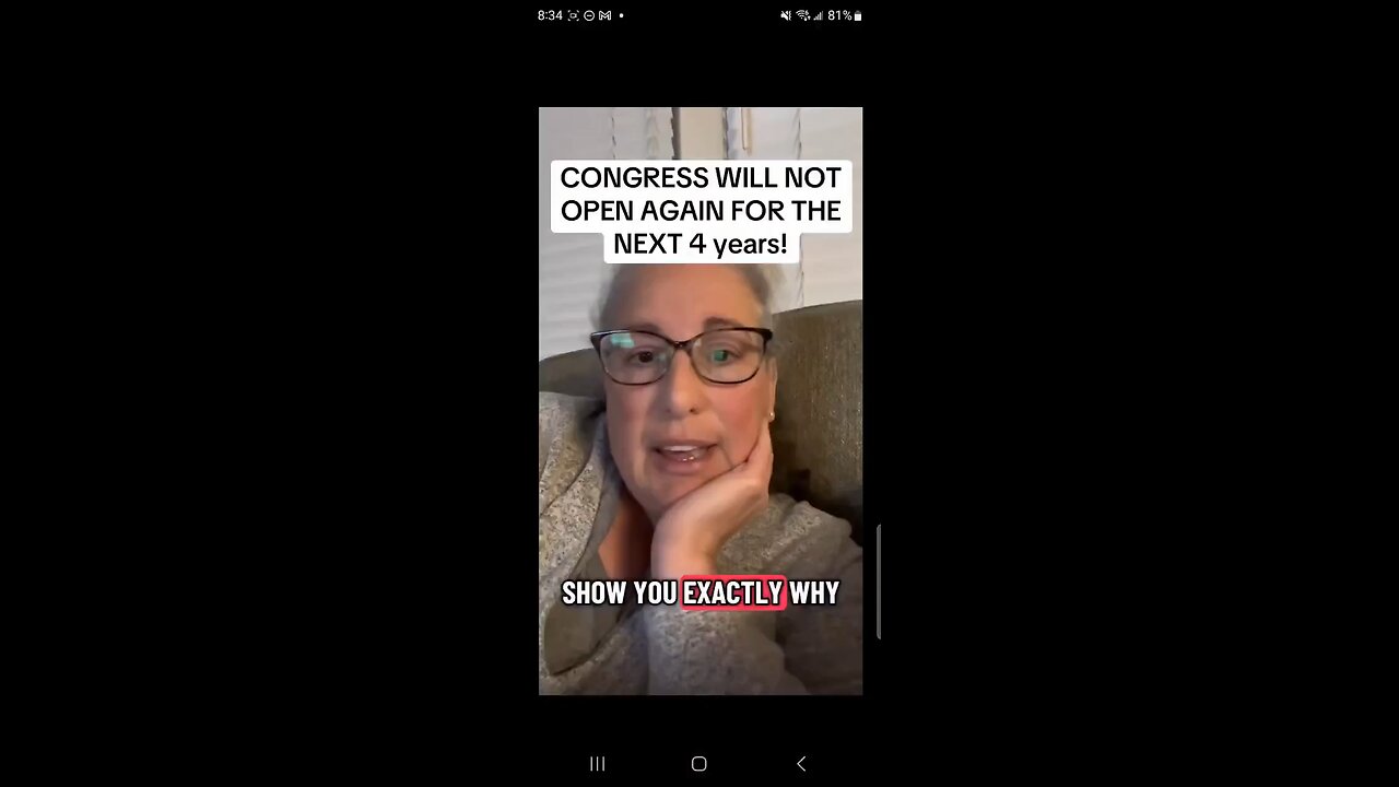 Congress Will Not Open Again For The Next 4 Years!?