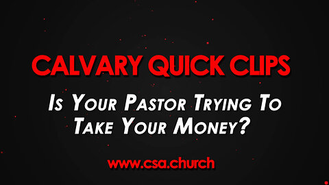 Is Your Pastor Trying To Take Your Money?