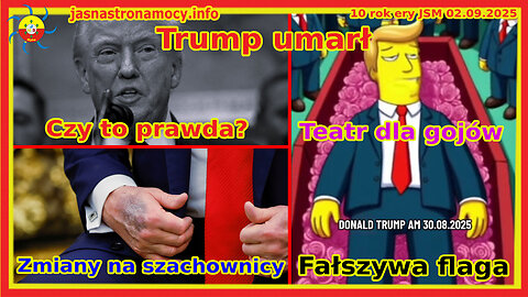 Trump umarł Czy to prawda Fałszywa flaga Teatr dla gojów Zmiany na szachownicy