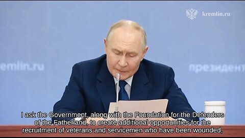 🇷🇺 🏹 🎬 Vladimir Putin: I proposed to involve veterans in the development of unmanned systems