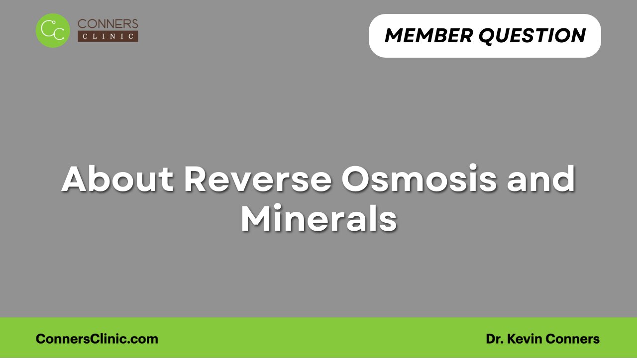 Reverse Osmosis and Minerals