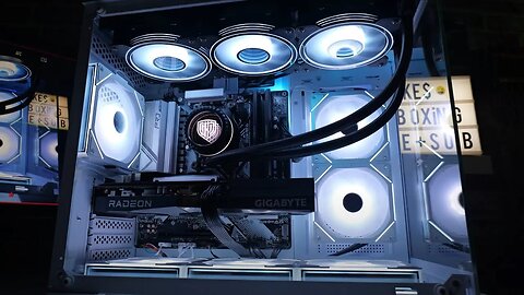 SaharaGaming M808W Dual Zone MATX TG Case With 4 Lian Li SL120 type ARGB Fans