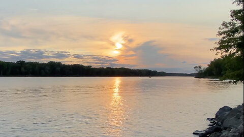 Sunset on the Mississippi River