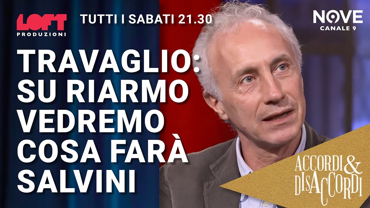 Marco Travaglio in tv:sul riarmo vedremo cosa farà Salvini quando il Governo dichiarerà quanto intende destinare al riarmo UE...se il 2% del PIL o superare il 3% come chiesto dall'UE e dalla NATO...sicuramente non metterà mai lo 0%..
