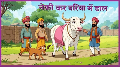 नेकी कर दरिया में डाल | Be discreet with your kindness | cartoon | Moral stories in hindi