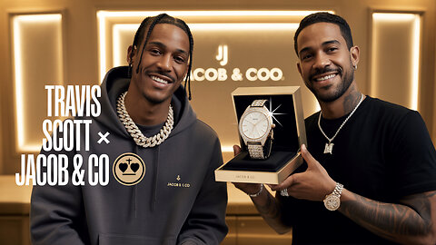 Travis Scott Receives Custom Jacob & Co Watch from Jacob Arabo Himself ⌚🔥