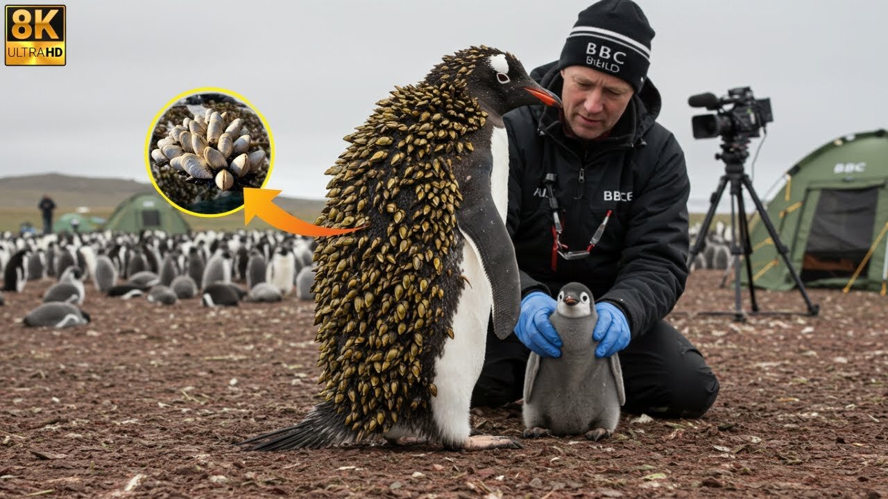 Penguin’s Struggle with Shellfish & the Helping Hand of Documentarians! 🐧❤️