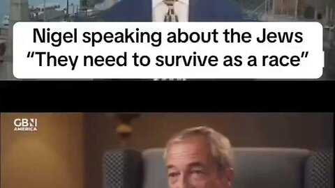 In The Satanic Club Nigel Farage - the jews need to survive