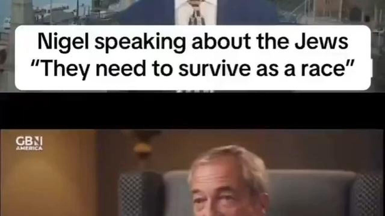 In The Satanic Club Nigel Farage - the jews need to survive