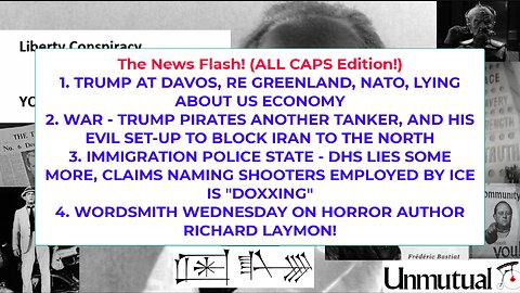 Liberty Conspiracy LIVE 1-21-26 TRUMP DAVOS, Greenland, ICE, Piracy!
