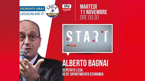 🔴Interventi dell'On. Alberto Bagnai, Responsabile econ. Lega, ospite a Start su SkyTg24 (11.11.2025)