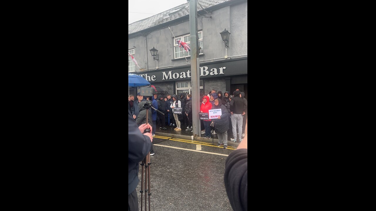 Ballymena What looks to be thousands of locals out protesting the two rapes