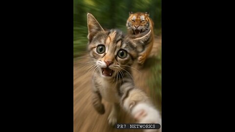 Funny Cat Running