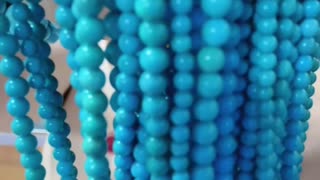 20250726-10 Natural Turquoise Sterling Treatment Strand Carry Wrist Stars