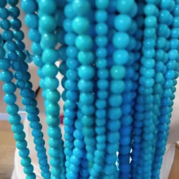 20250726-10 Natural Turquoise Sterling Treatment Strand Carry Wrist Stars