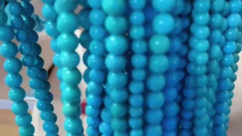 20250726-10 Natural Turquoise Sterling Treatment Strand Carry Wrist Stars